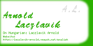 arnold laczlavik business card